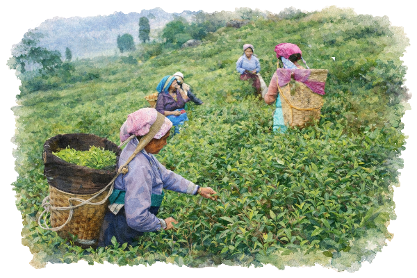 Our story tea garden visual