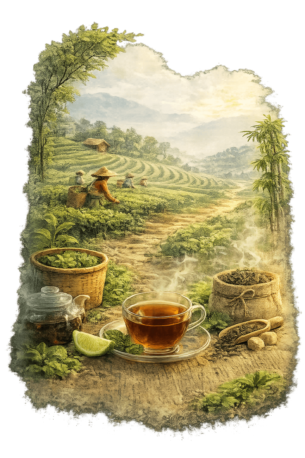 Our story tea garden visual